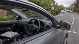 Learner driver taking a weekend intensive driving course in the UK